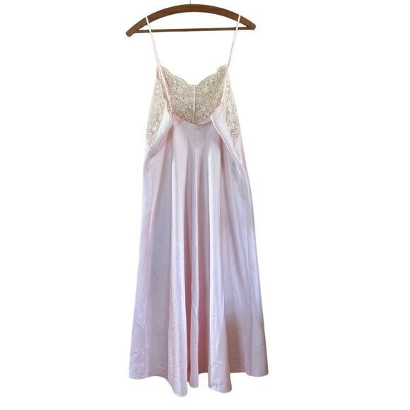 Vintage St. Michael Pink Satin Long Nightgown Slip - Picture 2 of 9